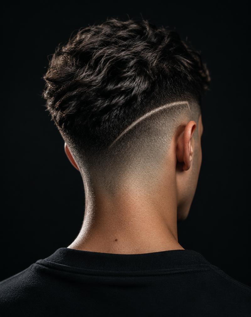 Corte texturizado com taper fade